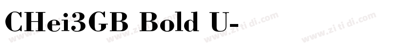 CHei3GB Bold U字体转换